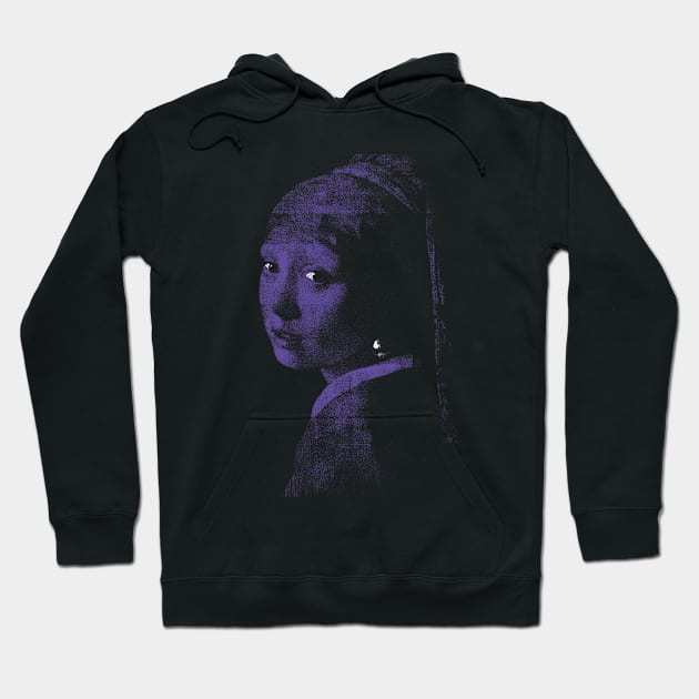 ghost Girl with a pearl earring (ultraviolet refined) halloween aesthetic Hoodie by bulografik